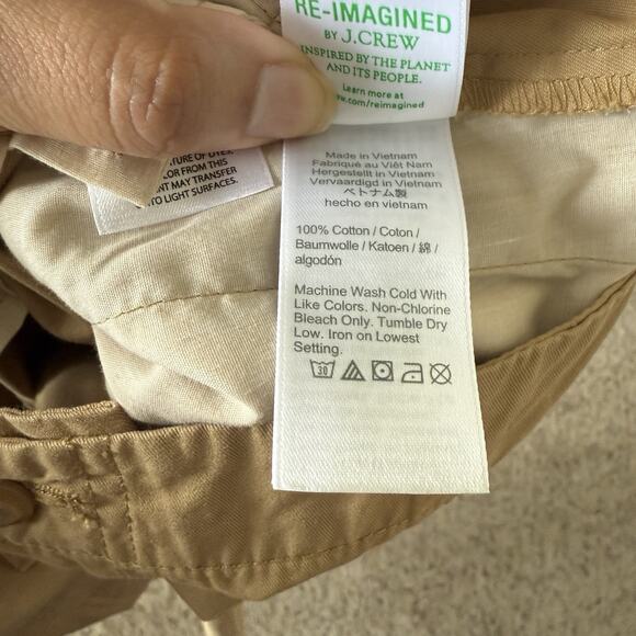 J. Crew Womens Pants 32 Khaki Sailor Chino Heritage Wide Leg BP499 Preppy Prep - Picture 6 of 9